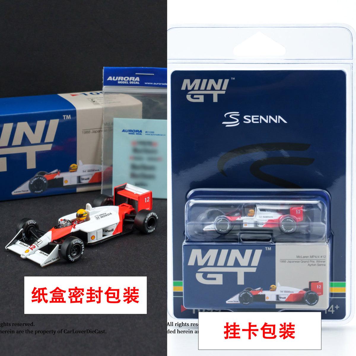 Elton Serena MCLUNE MP4 99t TG184 Minigt 1:64 F1 Racing Model