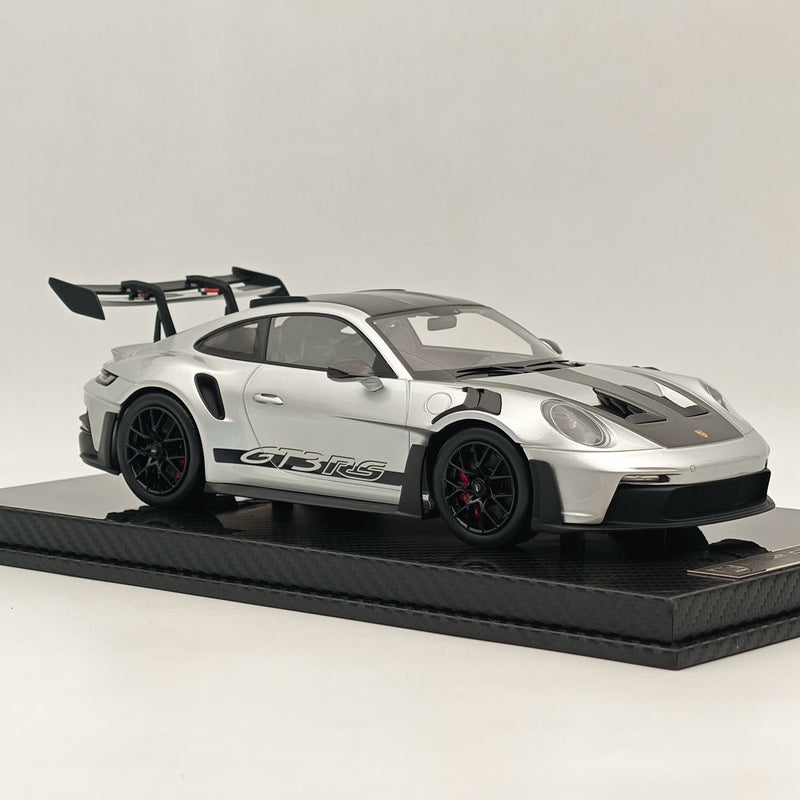 AI MODEL 1/18 Porsche 992 GT3 RS SILVER Resin High-Quality Collection Car Model