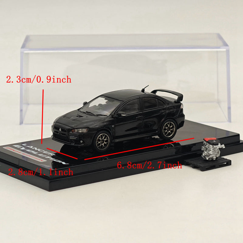 Hobby Japan 1/64 Mitsubishi Lancer Evolution X Final Edition HJ642053ABK Black