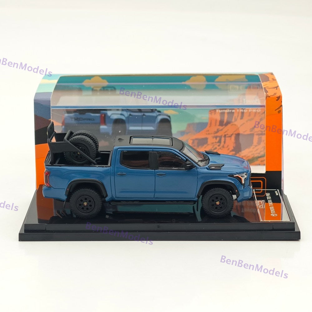 1/64 GCD Tundra TRD Pro Pickup Truck Blue Diecast Metal Car Limited