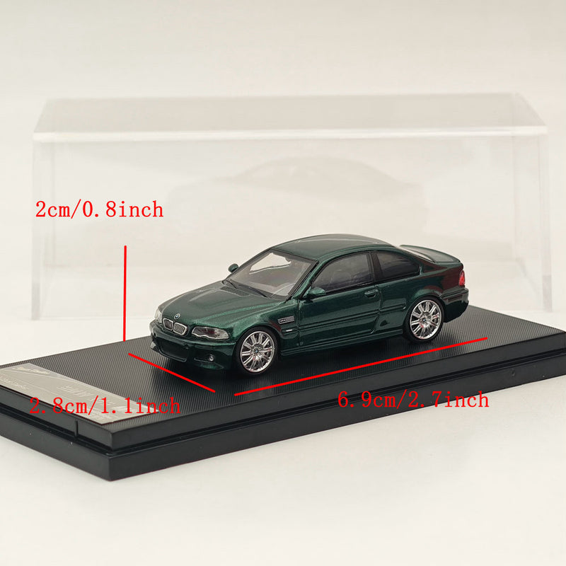 1:64 SW BMW E46 M3 HICH REV SERIES Green Diecast Models Car Collection