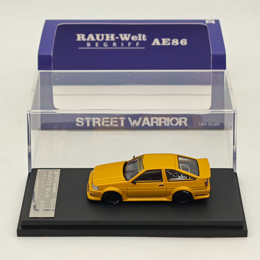 SW 1/64 RAUH-Welt RWB AE86 BELLEZZA Modèles moulés sous pression Collection limitée Jaune 