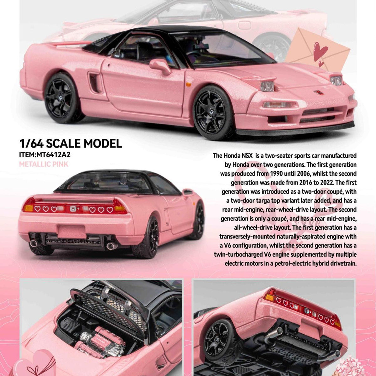 NSX NA1 NSX R Air Force Combat Gray MT 1:64 Turn Light Open Cover Alloy Car Model