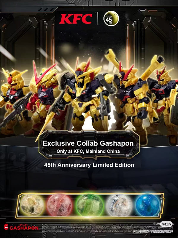 Gundam X KFC Collab 45th Anniversary Exclusive Golden Gashapon Model Set 10thMar