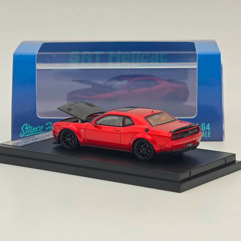 1:64 SH Dodge SRT Hellcat Hood Opens Diecast Models Car Collection Red