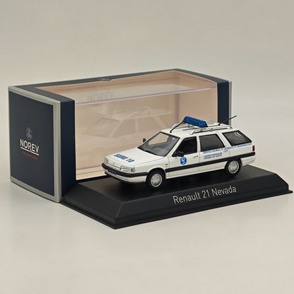 Modèle réduit de voiture moulé sous pression Norev RENAULT 21 NEVADA 1991 SAMU 10, 1/43, collection blanche 
