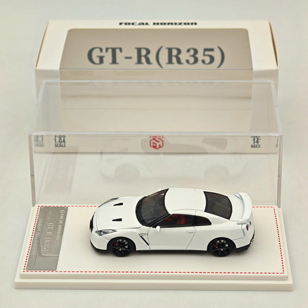 1/64 FH Nissan Skyline GTR R35 Racing Sports White Diecast Models Car Collection