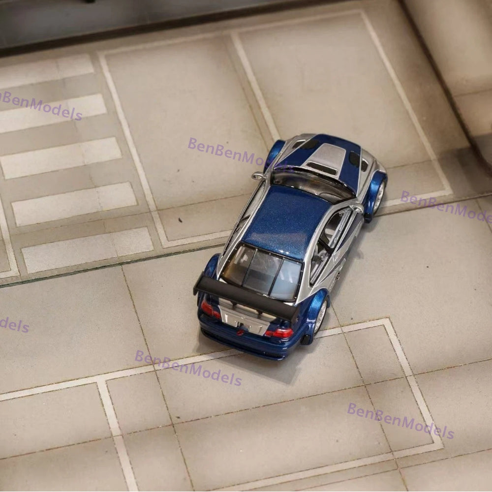 Pre-sale 1:64 Ghost Player BMW E46 M3 GTR NFS Openable Hood/Trunk Alloy Diecast