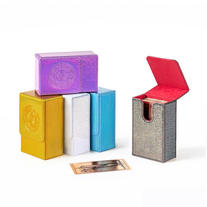 Holographic PU Magnetic Tarot POKEMON TCG PTCG CCG Deck Box Flip Top Card Storage Case