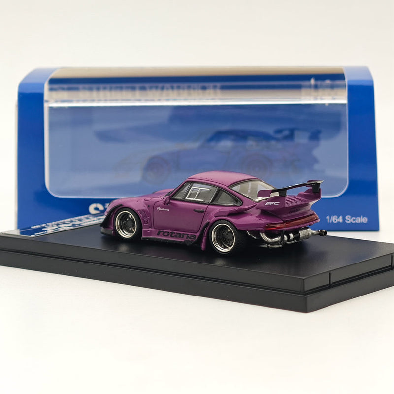 Street WARRIOR SW 1/64 Porsche RWB 993 Rotana Diecast Models Car Purple