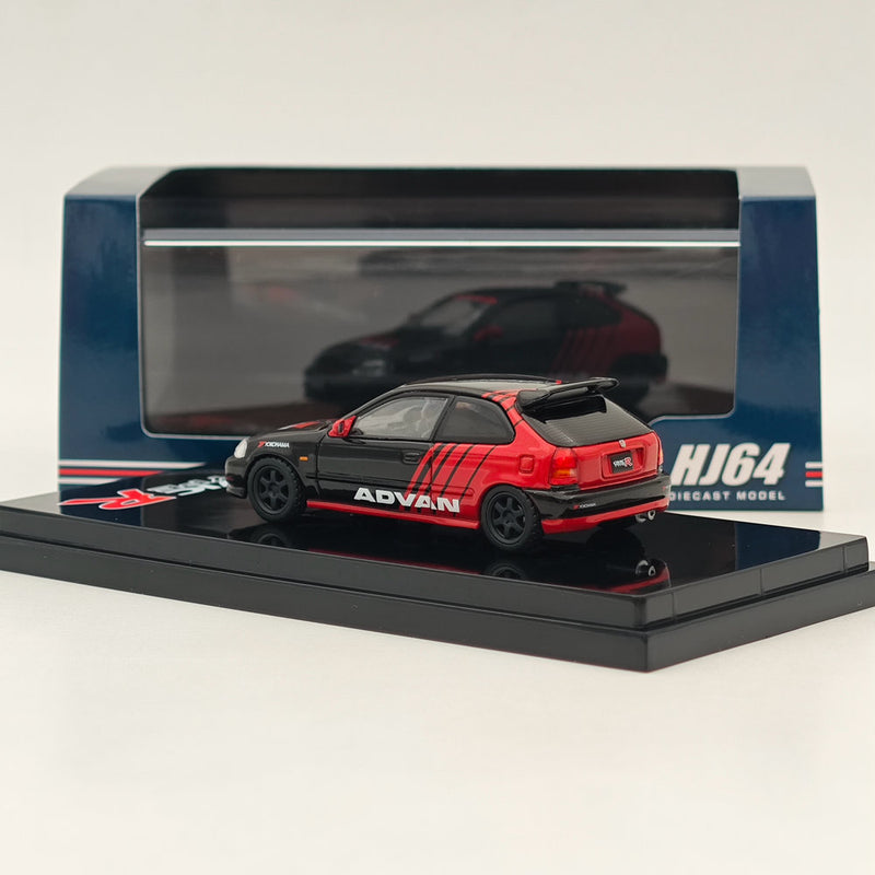 1/64 Hobby Japan Honda CIVIC TYPE R (EK9)1997 YOKOHAMA  ADVAN Diecast Models Car