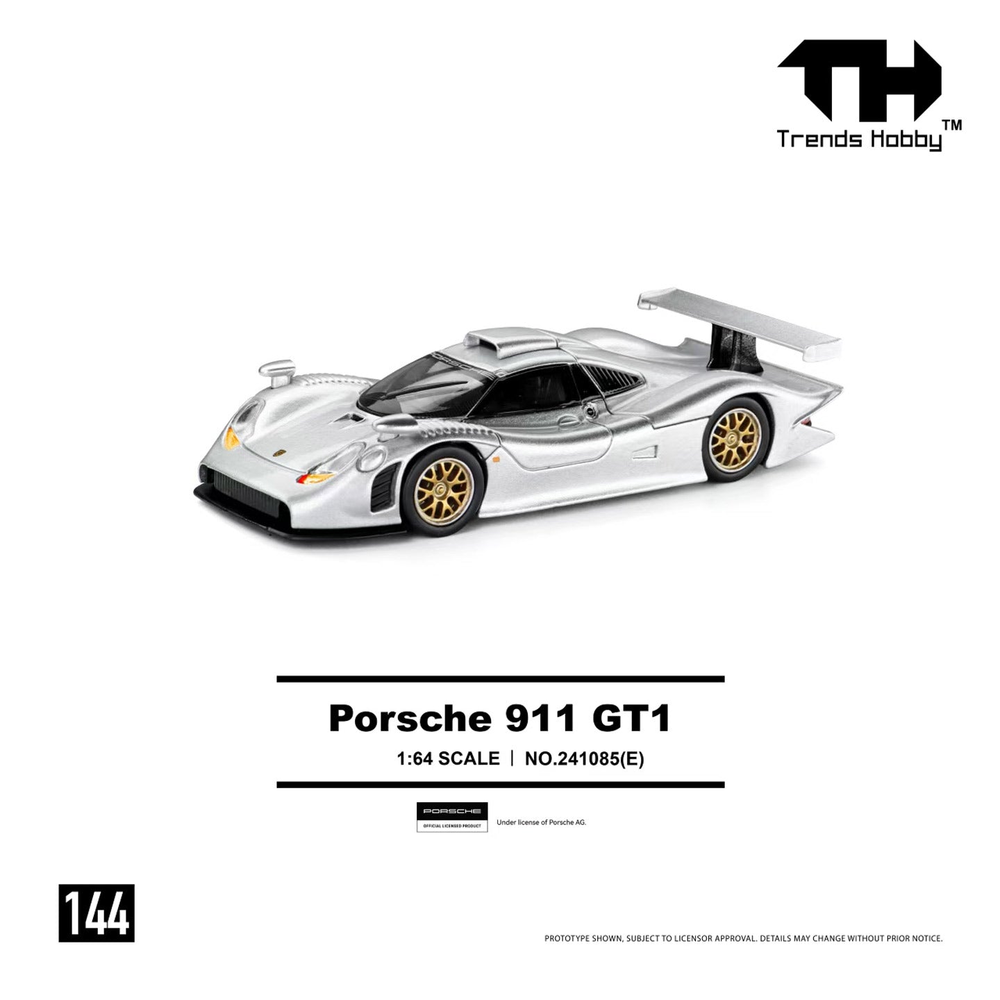 TH 1:64 Scale 911 GT1 1988 Le Mans Racing Simulation Alloy Open Cover Diecast Car Model Collection Gifts
