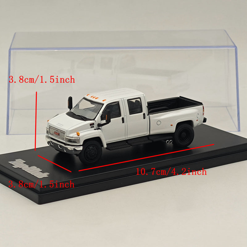 1/64 GOC Chevrolet Kodiac & GMC Topkick C4500 Pickup White Diecast Models Car