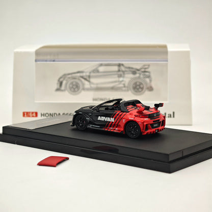 Mortal 1:64 Honda S660 Mugen Convertible with top cover Gulf ADVAN HKS SPOON Diecast Toys Car Models Collection Gifts