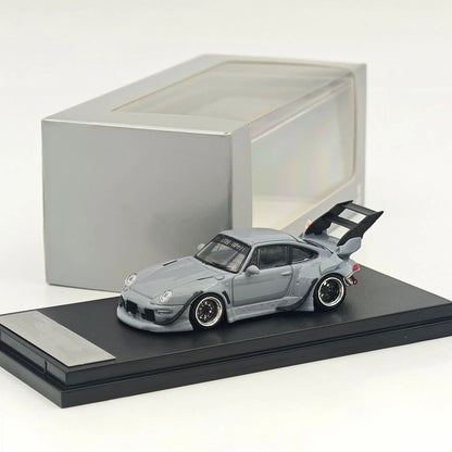 1:64 SW 993 911 Cement Grey Low & High Wing Diecast Model Car Collectible
