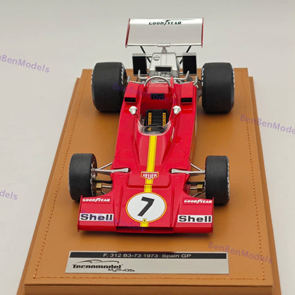1/18 Tecnomodel Ferrari F1 312 B3-73 #7 SPAIN GP 1973 JACKY ICKX Red Resin Model