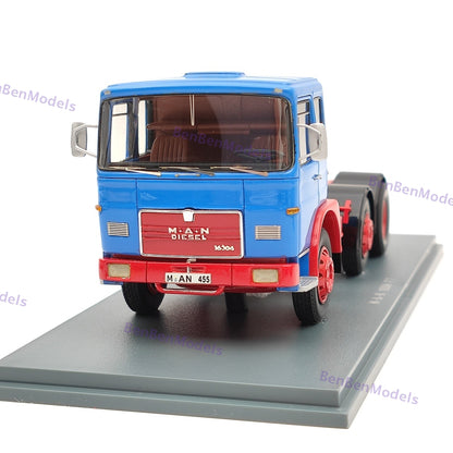 NEO 1/43 MAN 16304 F7 1968 Tractor Truck Blue Resin Model Car Limited Collection
