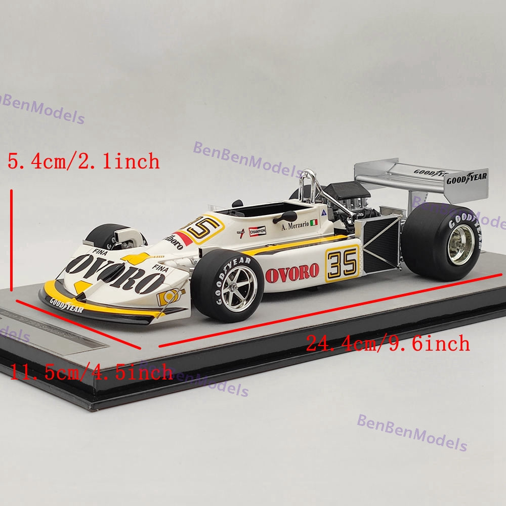 1/18 Tecnomodel Mythos March 761 OVORO #35 1976 Swedish GP Arturo Merzario Resin