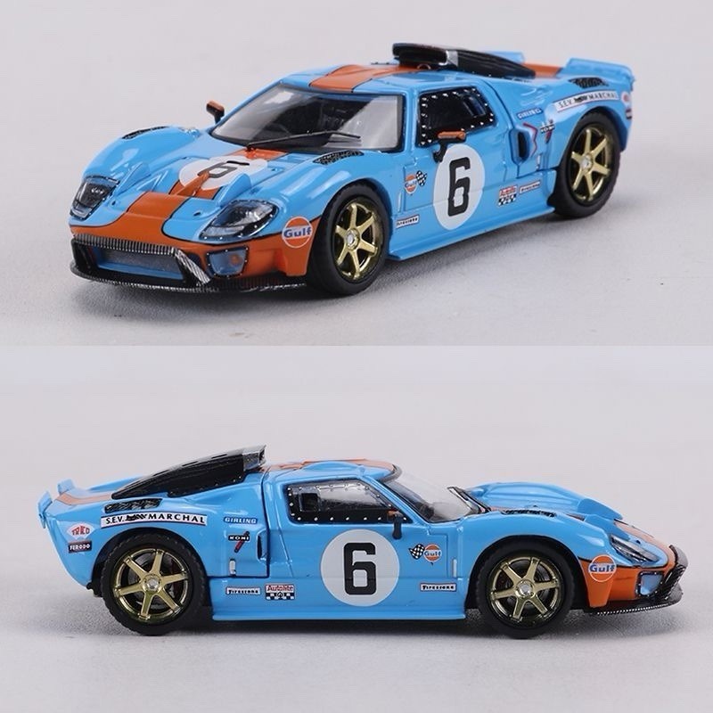 RM 1:64 GT40 Racing Diecast Toys Car Model - Magnetic Hood Collectible gift Blue