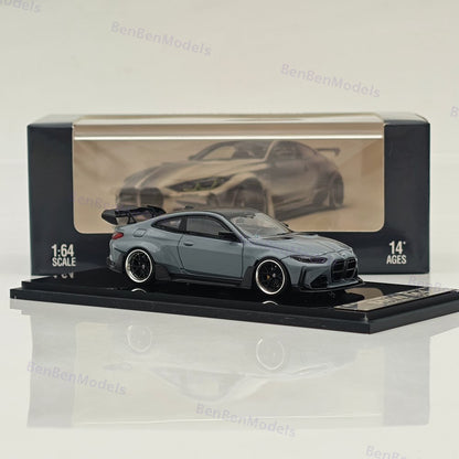 1:64 SW BMW M4 G82 Grey Sports Diecast Models Car Limited Collection Gifts