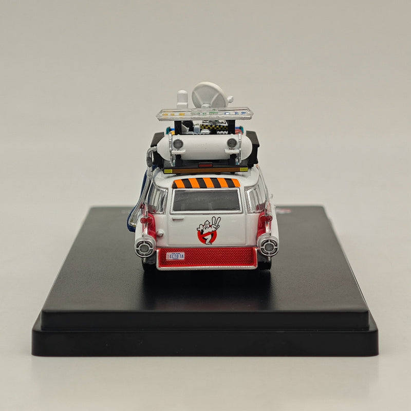 Modèle réduit de voiture miniature moulé sous pression Cadillac Ghostbusters ECTO-1A à l'échelle 1/64 
