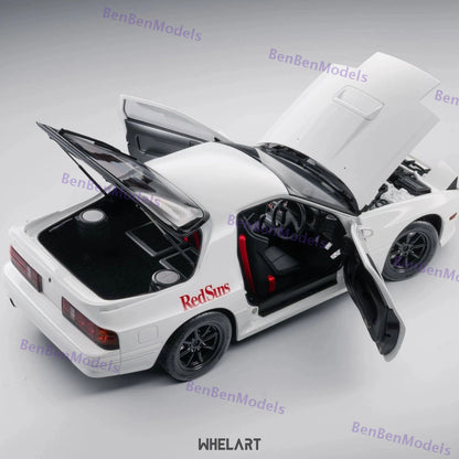 WHELART 1:18 RX7 FC3S Initial D 30th Anniversary Diecast Alloy Model Car + doll