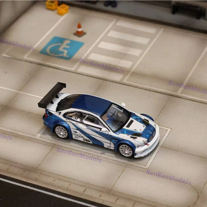 Pre-sale 1:64 Ghost Player BMW E46 M3 GTR NFS Openable Rear Trunk Manga Paint