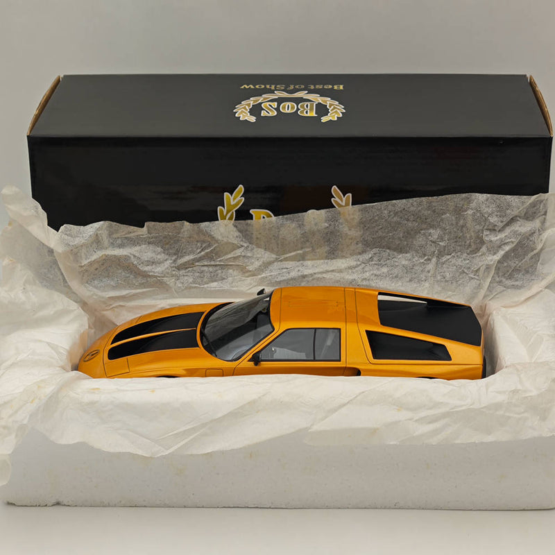 BOS 1:18 1970 Mercedes-Benz C111-2 Orange BOS168 Resin Models Car Collection