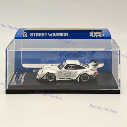SW 1/64 Porsche RWB 993 AGL White Sport Car Alloy Limited Collection Car Model