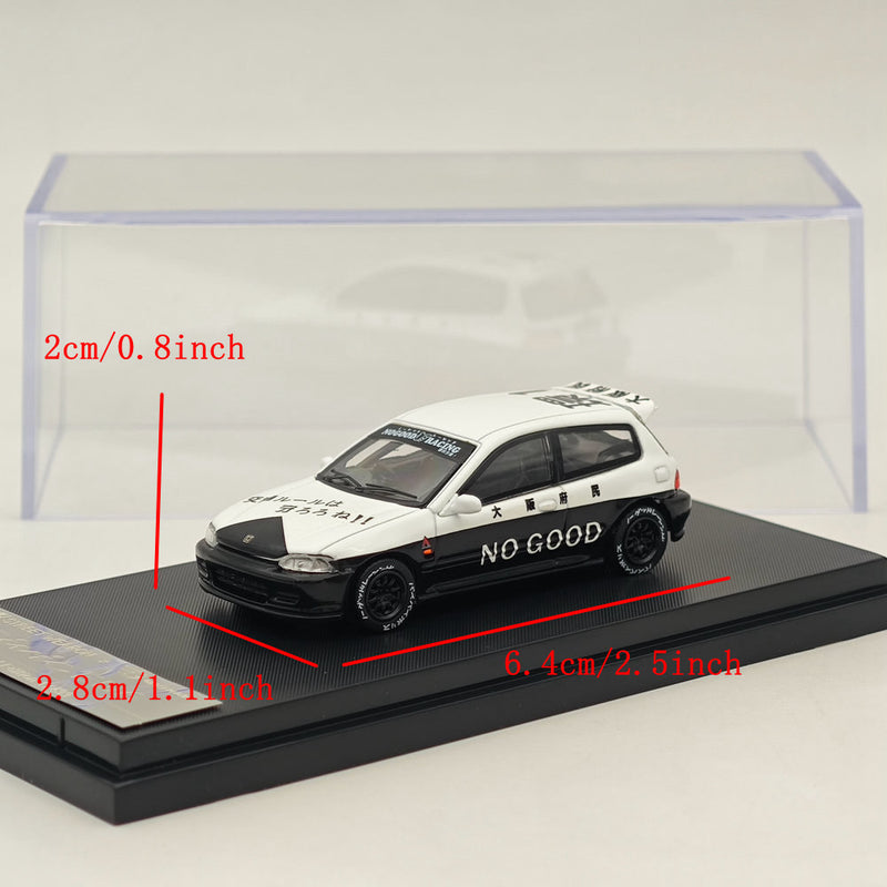 1/64 Street Weapon Honda Civic EG6 OSAKA JDM Police livery Diecast Model Car