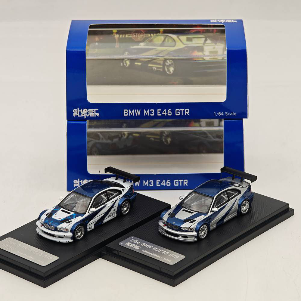 Ghost Player 1:64 E46 M3 GTR NFS Openable Hood & Trunk Diecast Model Car Limited Collection