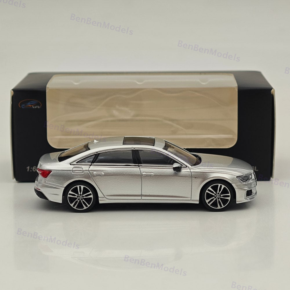 1/64 VAV Audi A6L Diecast Toys Car Models Collection Gifts Silver/Black/White
