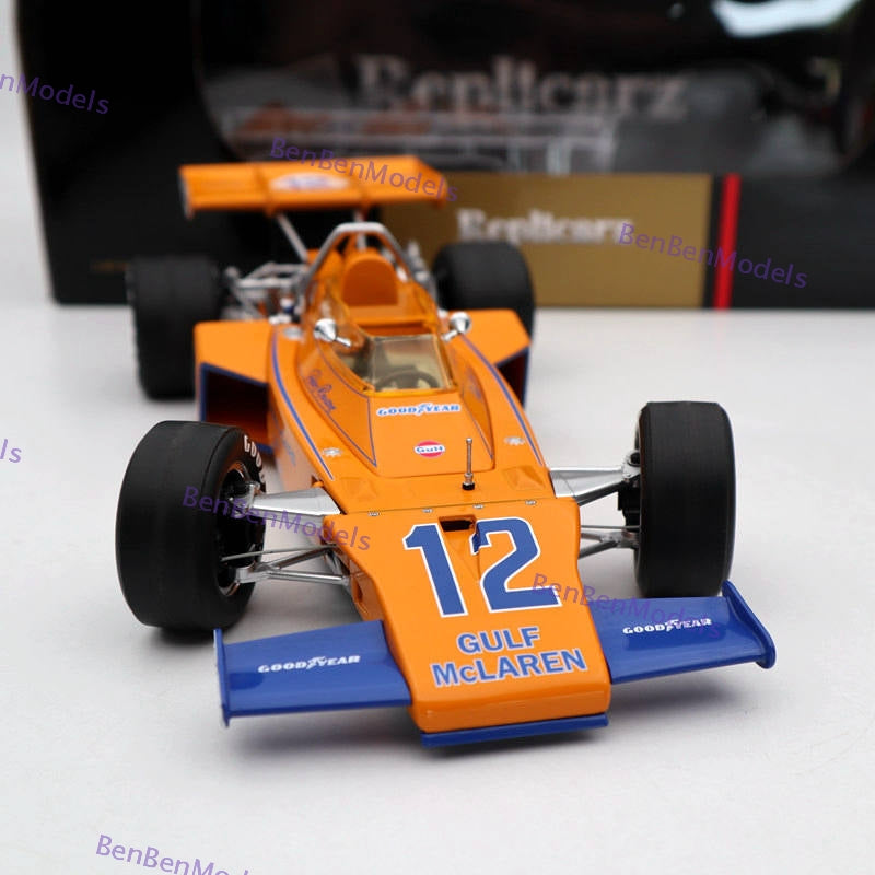 1:18 Replicarz 1972 Indianapolis 500 Peter Revson #12 R184826 Diecast Orange