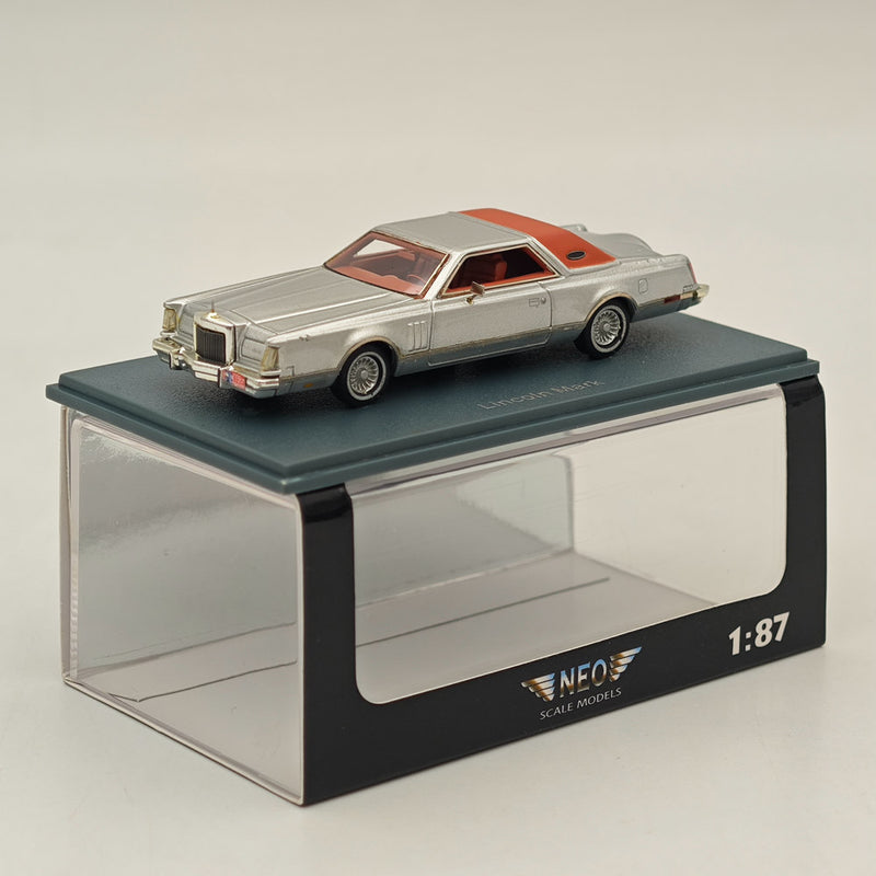 NEO SCALE MODELS 1/87 Lincoln Continental Mark V Resin Car Limited Silver