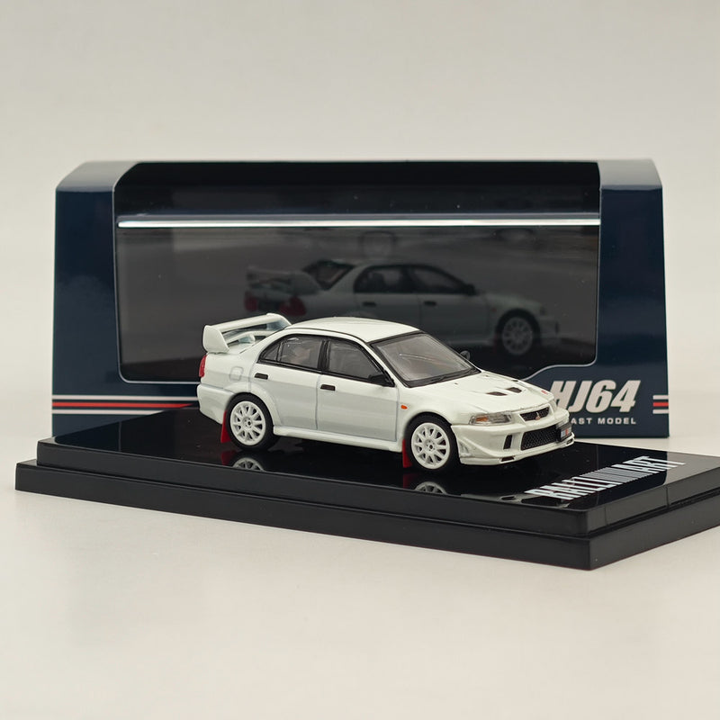 Hobby Japan 1/64 Mitsubishi Lancer RS Evolution VI HJ643033BW White Diecast