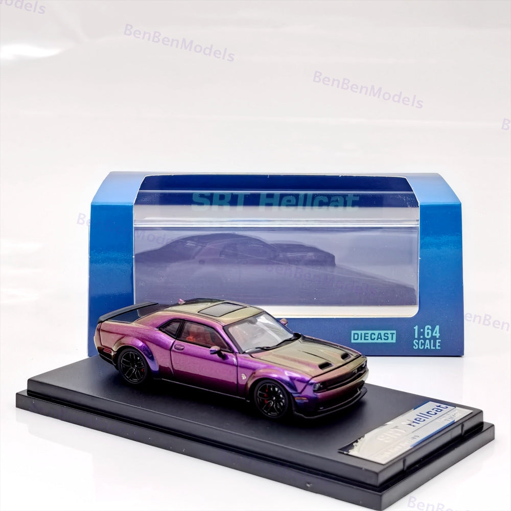 SH 1:64 gradient purple Dodge SRT Hellcat Muscle Sports Diecast Metal Car