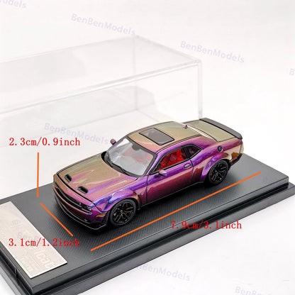SH 1:64 gradient purple Dodge SRT Hellcat Muscle Sports Diecast Metal Car