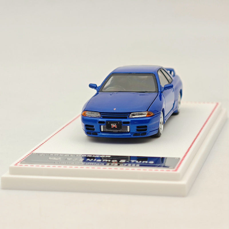 1:64 FH Nissan Skyline GTR R32 Nismo S-Tune Sports Blue Model Diecast Metal Car Collection Auto Gift