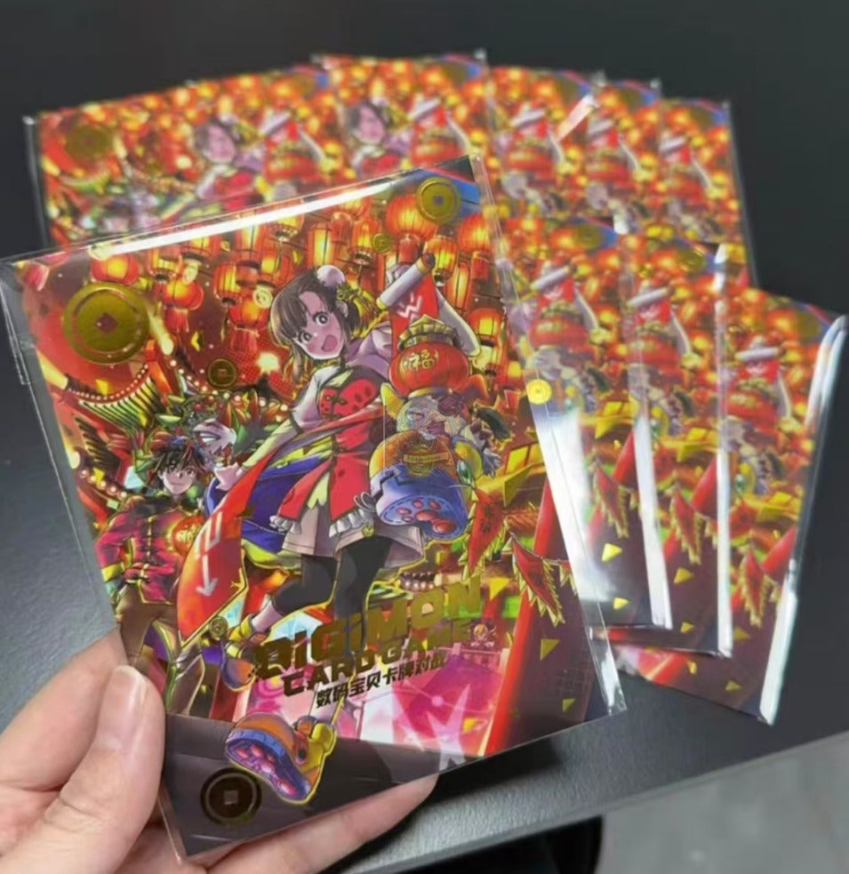 Digimon Card Game Chinese New Year Red Pocket with Five exclusive Sleeves Promo
