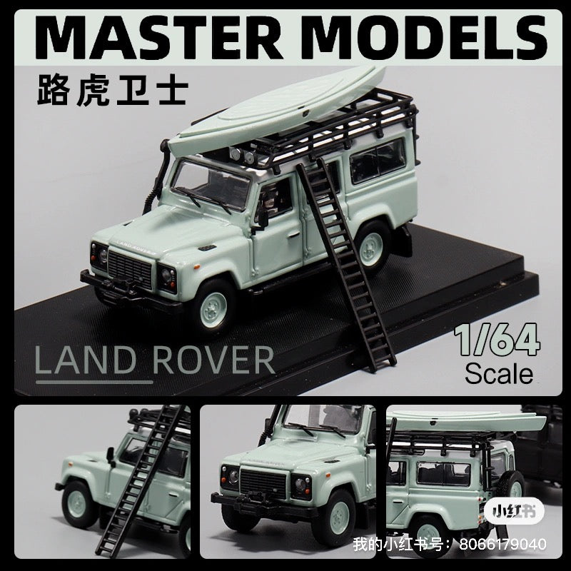 Master 1:64 Land Rover Defender 110 Diecast Toys Car Models Miniature Hobby Collectible Gifts With Accessories