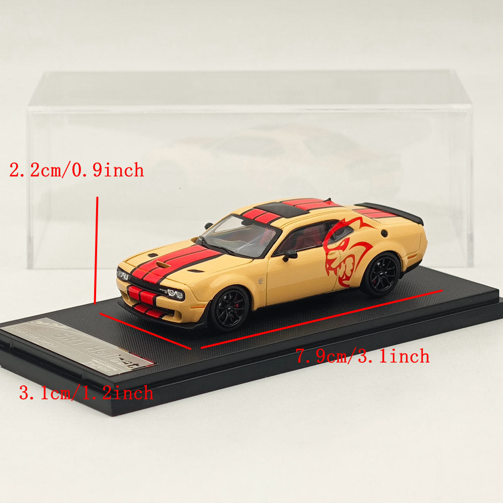 Stance Hunters 1/64 Dodge SRT Hellcat Desert Yellow Diecast Model Car Collection