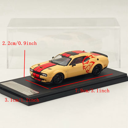 Stance Hunters 1/64 Dodge SRT Hellcat Desert Yellow Diecast Model Car Collection