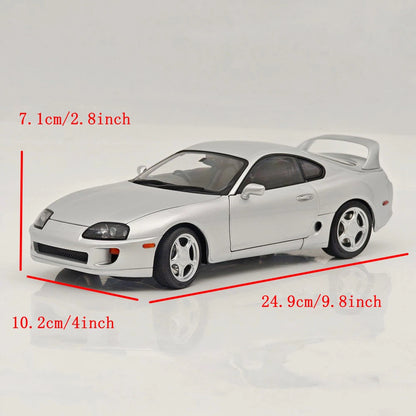 WHELART 1/18 Supra A80 RHD Silver Coupe Full-open type Diecast Model Car Limited Collection