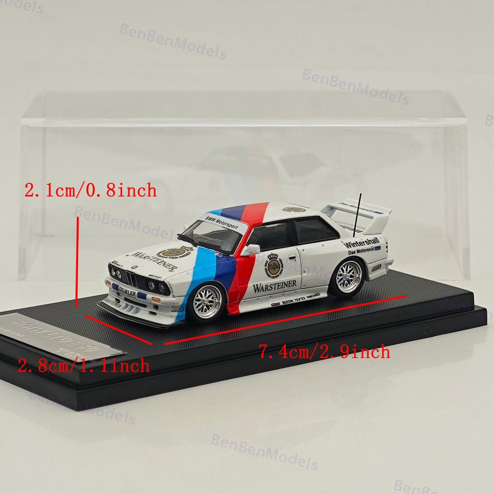 1/64 SW BMW LTO E30 M3 - Warsteiner Racing White Diecast Model Car Collection
