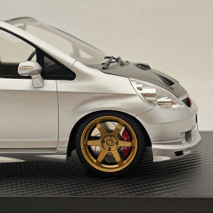 Stance Hunters 1/18 Honda Fit JAZZ Mugen Version Argent Résine Modèles De Voiture Collection Limitée 