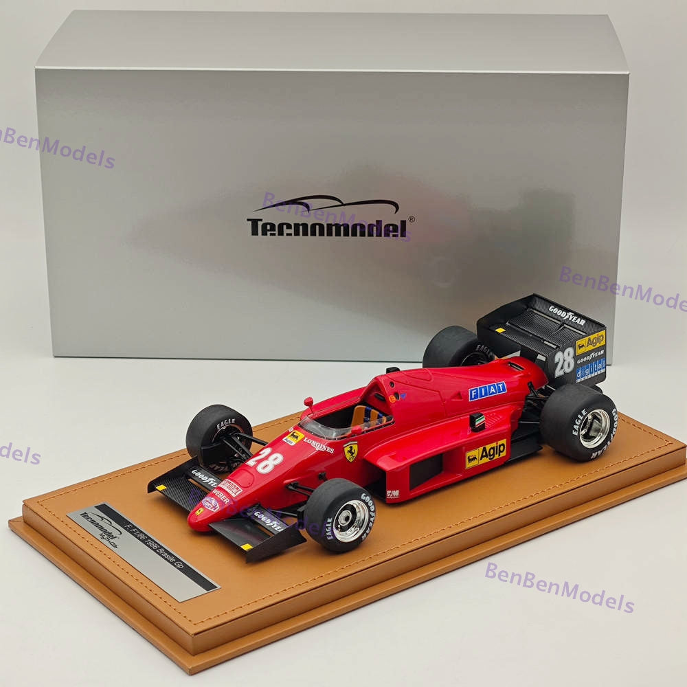 1/18 Tecnomodel Ferrari F1 86 #28 1986 BRAZILIAN GP STEFAN JOHASSON Red Resin