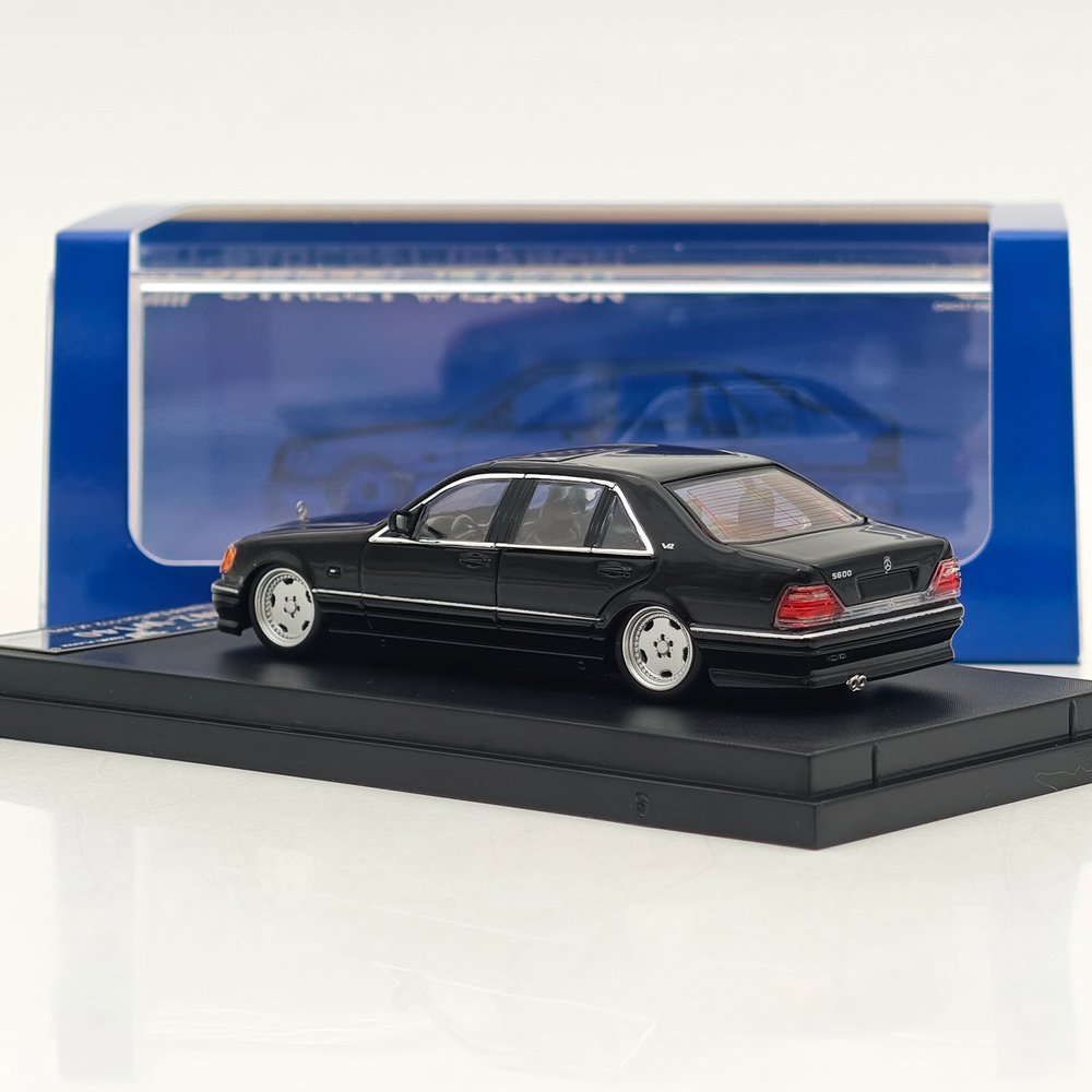 1/64 SW Benz S600 W140 Tiger Head Running S-Class Original Wheels Diecast Model