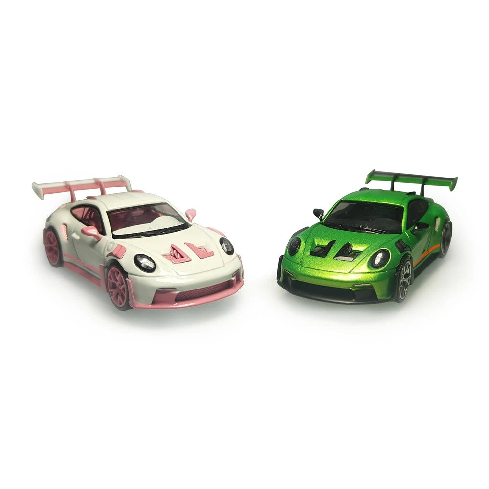MODEL-J 1:64 911 992 GT3 RS Christmas Scene Diecast Toys Car Models Miniature Hobby Collection Gifts