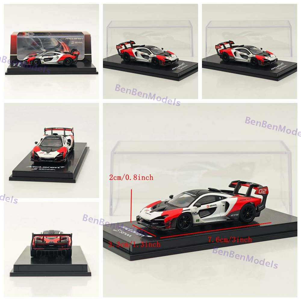 1/64 CM Mclaren Senna GTR Racing Sports Diecast Metal Car Ornaments Supercar