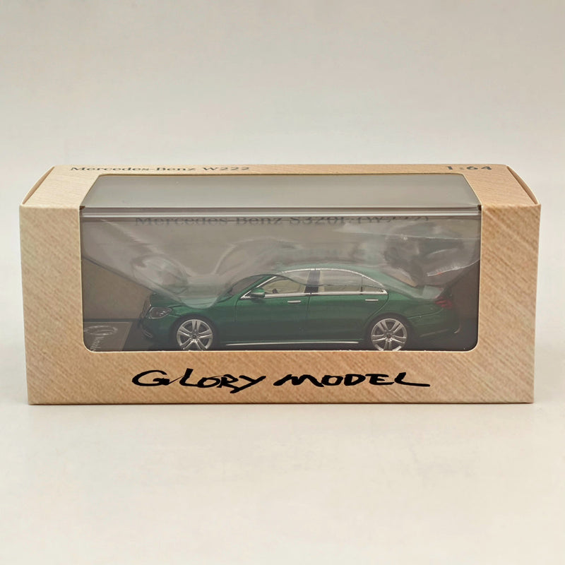 GLORY MODEL 1/64 Mercedes-Benz S320L W222 Sedan Sports Green Diecast Metal Car